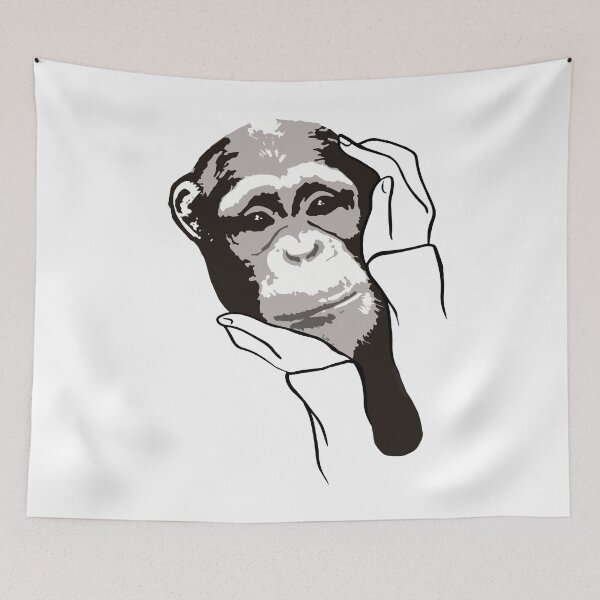 Item preview, Cute monkey in hands designed and sold by MoSaid.