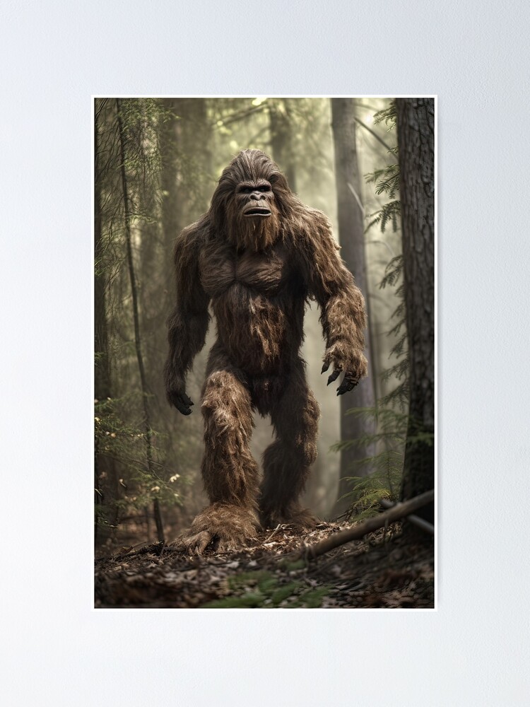 Bigfoot Hiking Poster for Sale by Daniel Eskridge