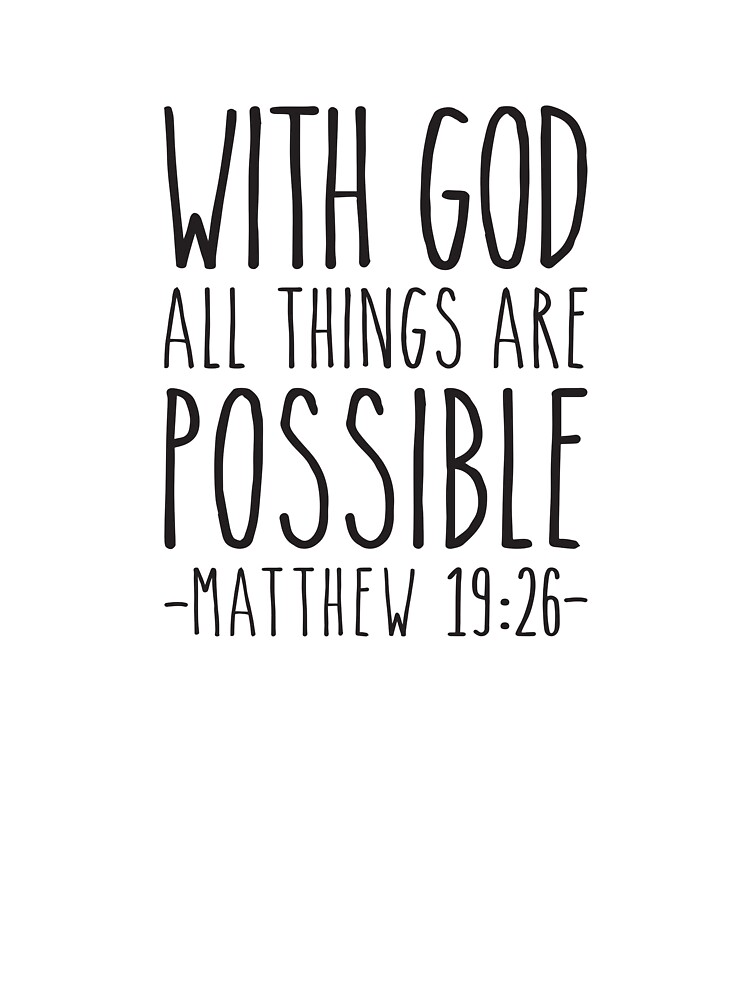 Matthew Verse All things are Possible Kids T Shirt Matthew Verse All things are Possible Kids T Shirt