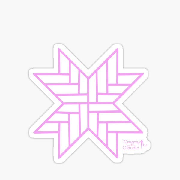Diagonal Braids Quilt Block Sticker