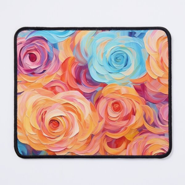 Item preview, Multicolor rose garden painting designed and sold by SweetWhiskers.