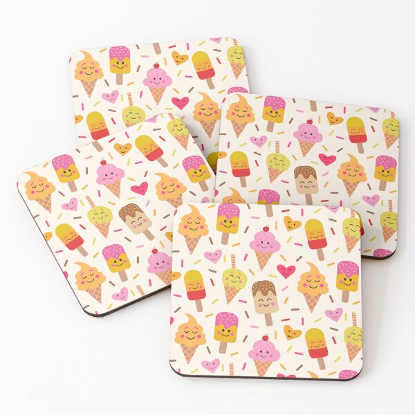 Item preview, Cute Kawaii Funny Ice Cream and Popsicles  designed and sold by Yasminepatterns .