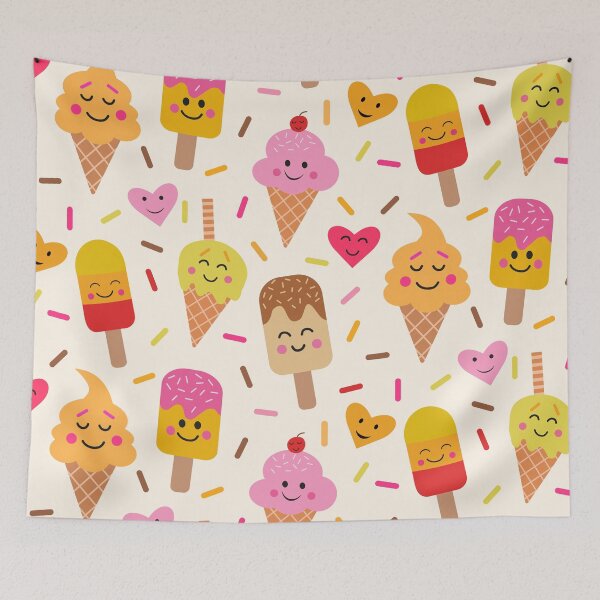 Item preview, Cute Kawaii Funny Ice Cream and Popsicles  designed and sold by Yasminepatterns .