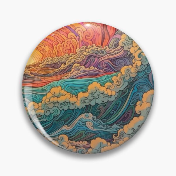 Item preview, Abstract Ocean Waves Pattern designed and sold by Desfix.