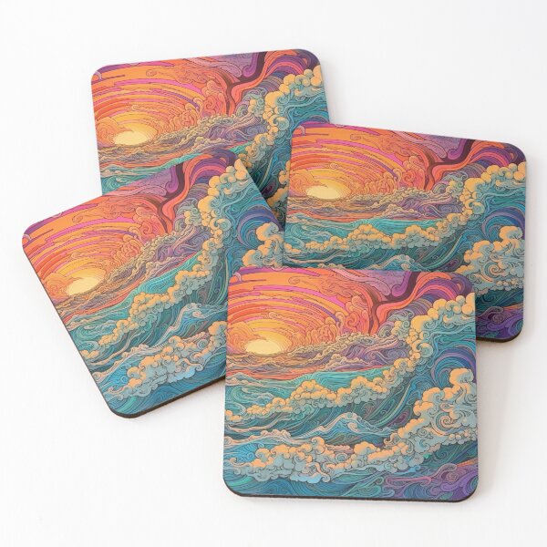 Item preview, Abstract Ocean Waves Pattern designed and sold by Desfix.