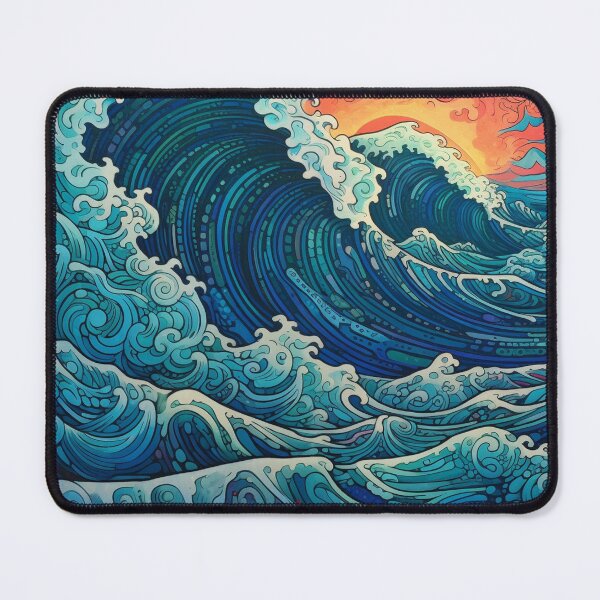 Item preview, Abstract Ocean Waves Pattern designed and sold by Desfix.
