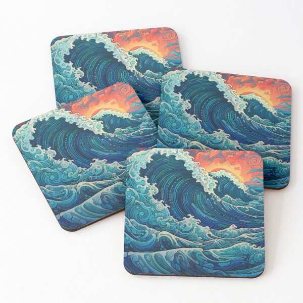 Item preview, Abstract Ocean Waves Pattern designed and sold by Desfix.