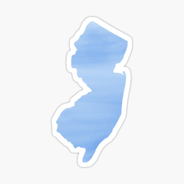 Light Blue New Jersey Watercolor Sticker