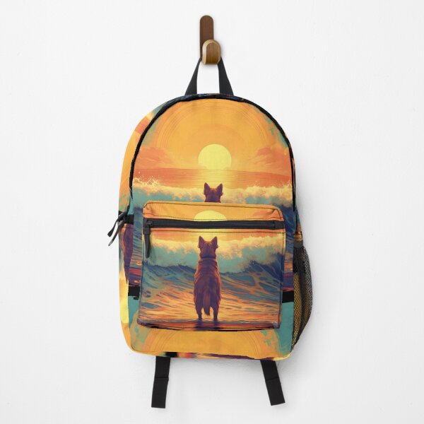 Item preview, A dog watching a sunset on the beach designed and sold by Art Happens.