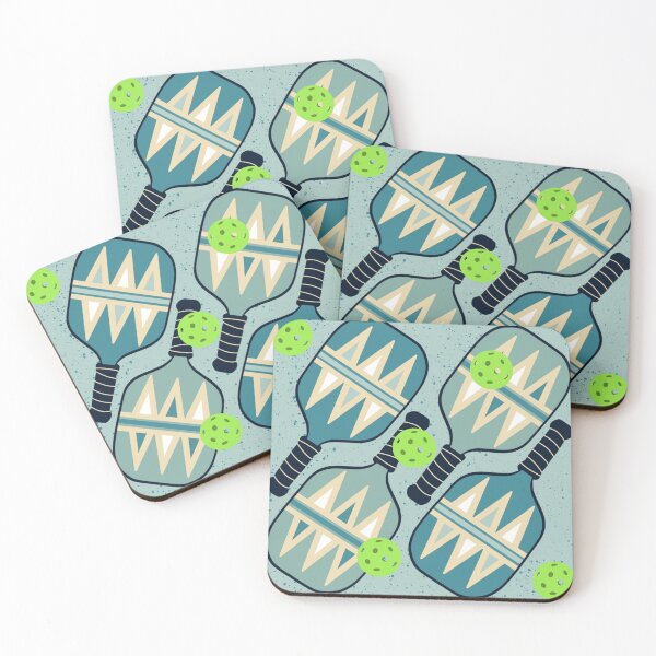 Item preview, Pickleball paddles - blue triangles designed and sold by ArtbyCouture.