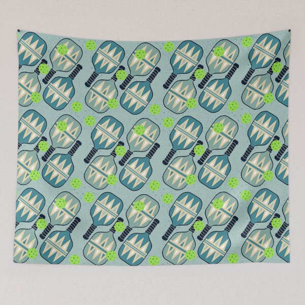 Item preview, Pickleball paddles - blue triangles designed and sold by ArtbyCouture.