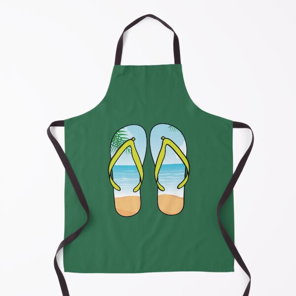 Item preview, Summer sandals with beach scene designed and sold by Donutlovers.