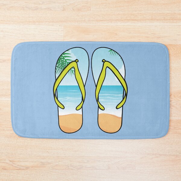 Item preview, Summer sandals with beach scene  designed and sold by Donutlovers.
