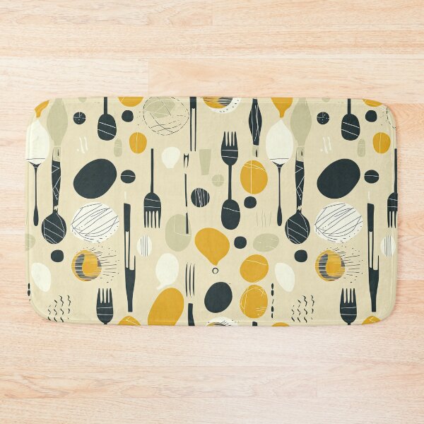 Item preview, Simple Kitchen Utensils Spoons and Forks Abstract Pattern designed and sold by Wonder Of Light.