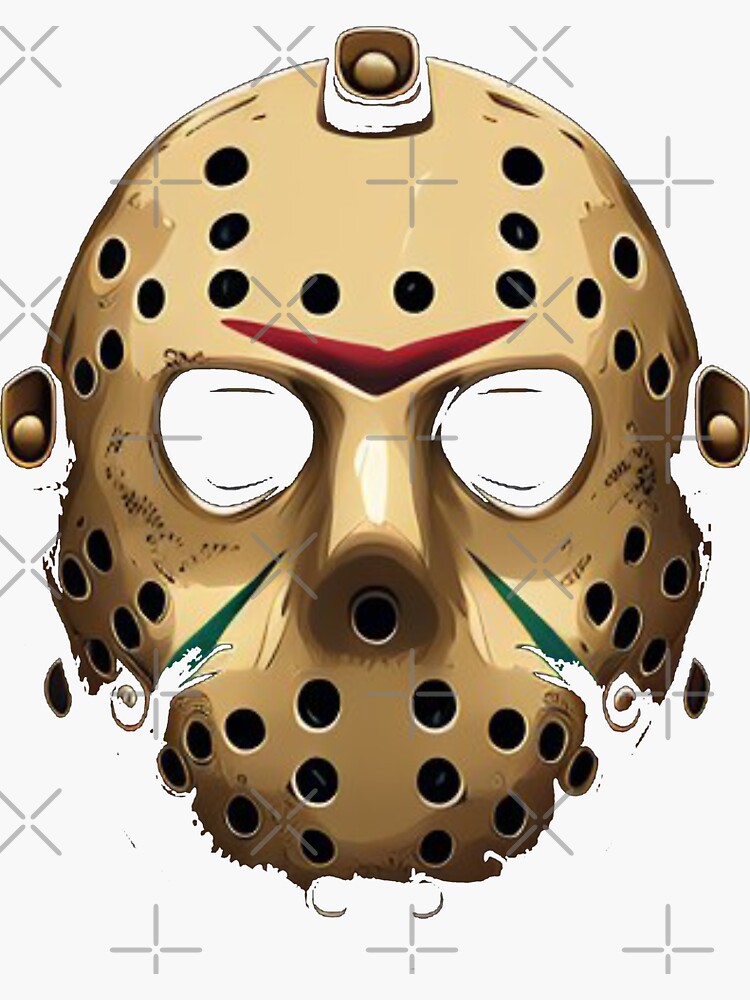 Friday the 13th Jason Vorhees Hockey Mask Sticker for Sale by King Moon