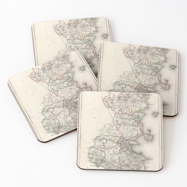 Item preview, Vintage Dublin County Ireland Map (1846) Old Irish Region Atlas  designed and sold by BravuraMedia.