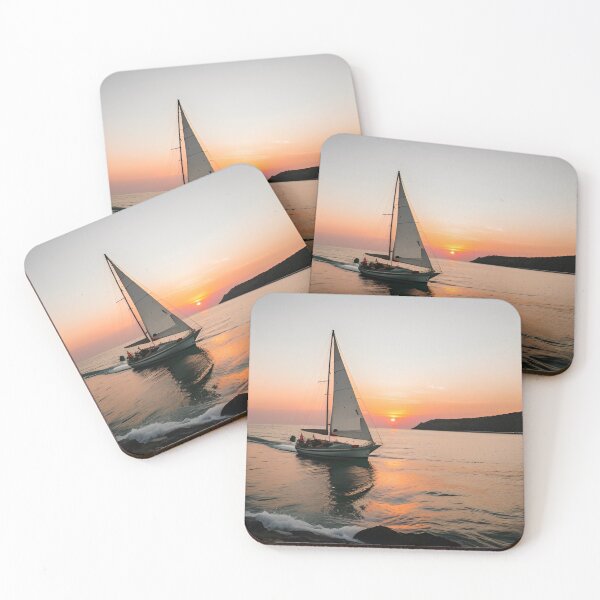 Item preview, Boat in the ocean portrait designed and sold by toonydesigns.