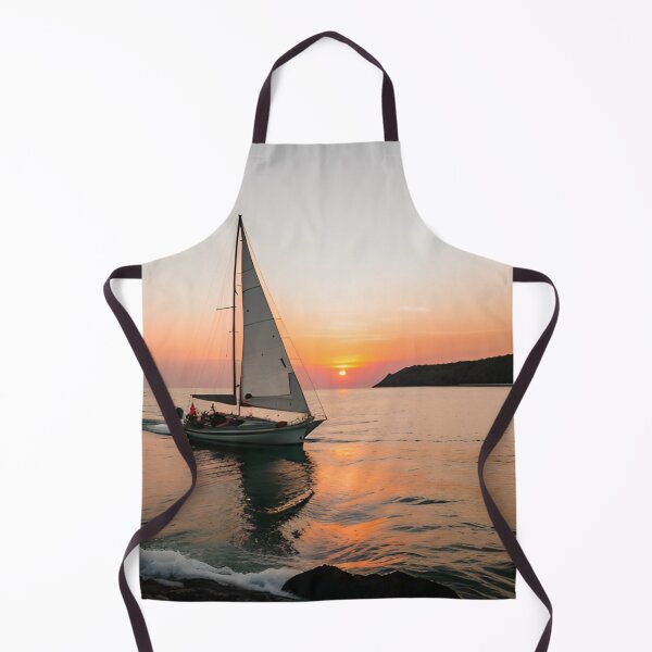 Item preview, Boat in the ocean portrait designed and sold by toonydesigns.