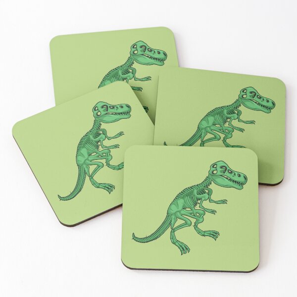 Item preview, Green T rex dinosaur skull  designed and sold by Donutlovers.