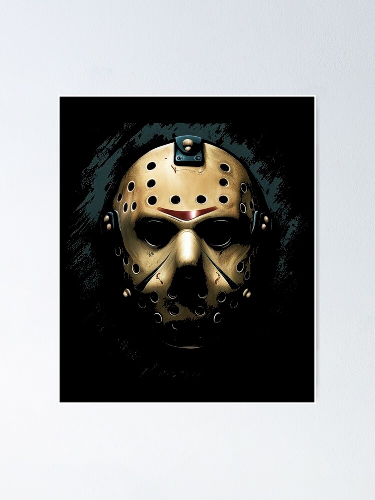 Horror Friday the 13th Jason Voorhees hockey mask gold