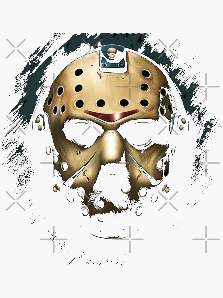 Friday the 13th Jason Vorhees Hockey Mask Sticker for Sale by King Moon