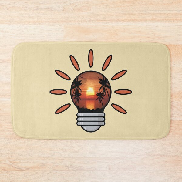 Item preview, Beach sunset on a shining light bulb  designed and sold by Donutlovers.