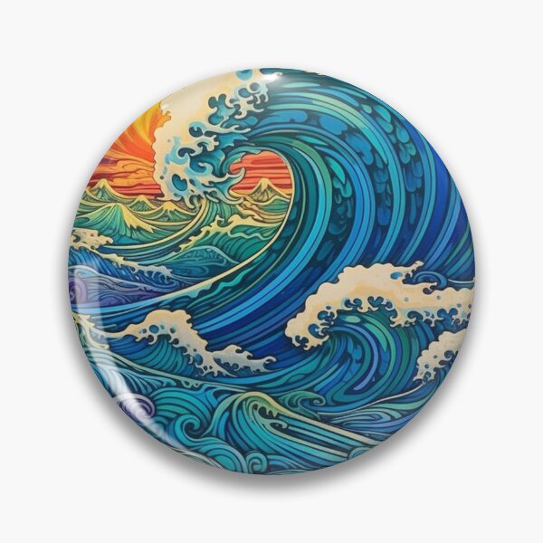 Item preview, Abstract Ocean Waves Pattern designed and sold by Desfix.