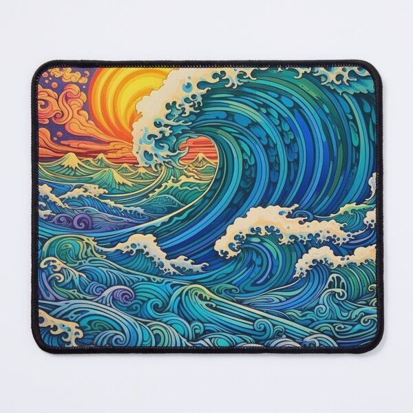 Item preview, Abstract Ocean Waves Pattern designed and sold by Desfix.