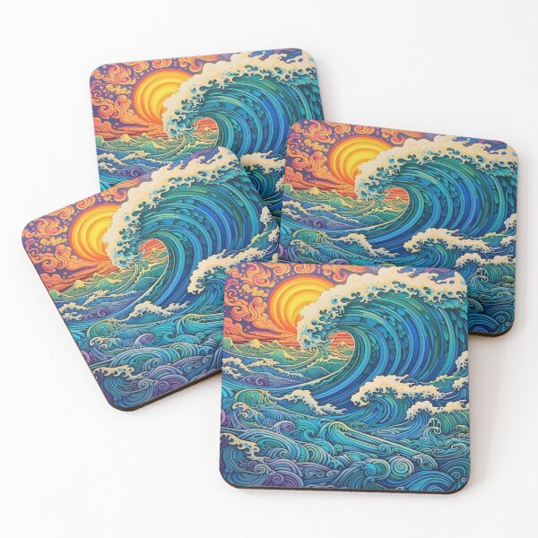 Item preview, Abstract Ocean Waves Pattern designed and sold by Desfix.