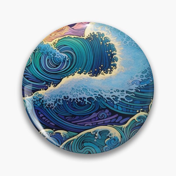 Item preview, Abstract Ocean Waves Pattern designed and sold by Desfix.