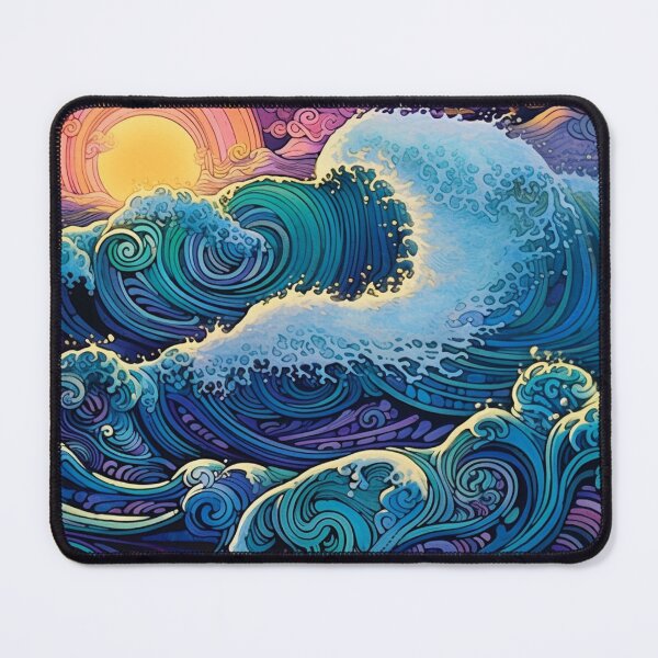Item preview, Abstract Ocean Waves Pattern designed and sold by Desfix.