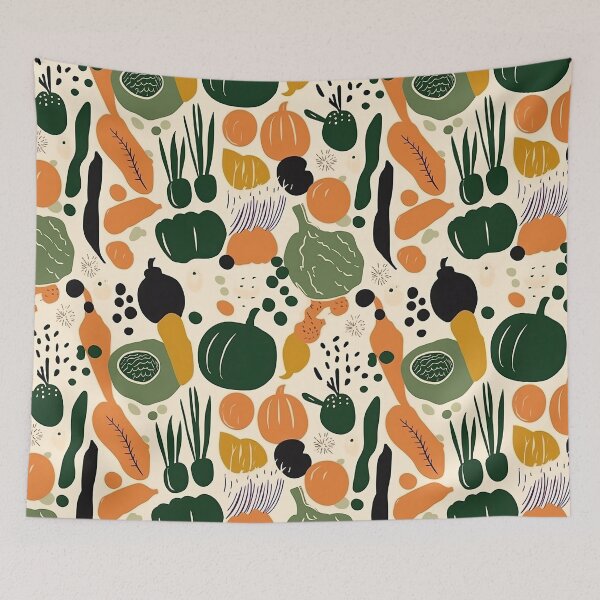 Item preview, Colorful Fresh Vegetables Abstract Pattern designed and sold by Wonder Of Light.