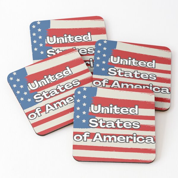 Item preview, United States of America Flag Square Red White Blue Square designed and sold by Sunshine-Dreams.