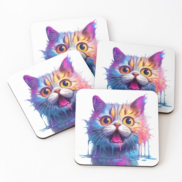 Item preview, Splash Art Dripping Paint Cat 10 designed and sold by anymalart.