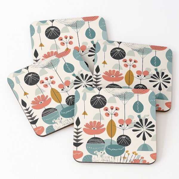 Item preview, Colorful Plants and Flowers Abstract Floral Pattern designed and sold by Wonder Of Light.