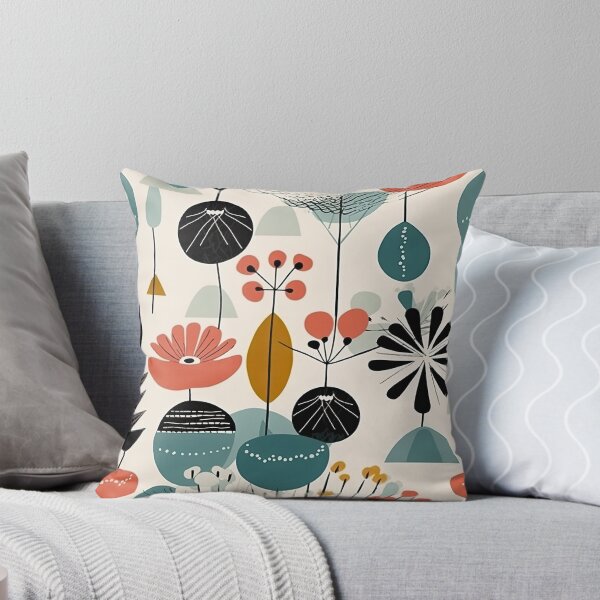 Item preview, Colorful Plants and Flowers Abstract Floral Pattern designed and sold by Wonder Of Light.