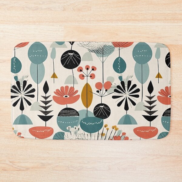 Item preview, Colorful Plants and Flowers Abstract Floral Pattern designed and sold by Wonder Of Light.