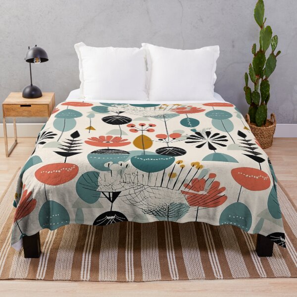 Item preview, Colorful Plants and Flowers Abstract Floral Pattern designed and sold by Wonder Of Light.