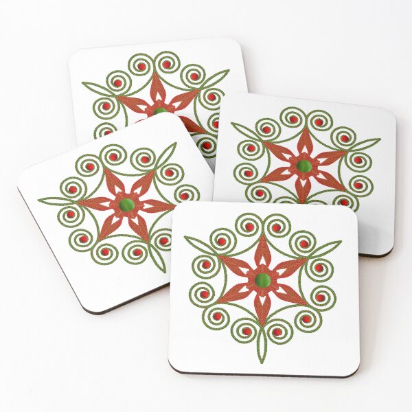 Item preview, Red Pin-Petal on Triquetra designed and sold by Picture-Dot-Art.