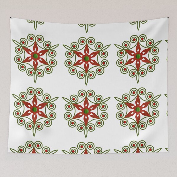 Item preview, Red Pin-Petal on Triquetra designed and sold by Picture-Dot-Art.