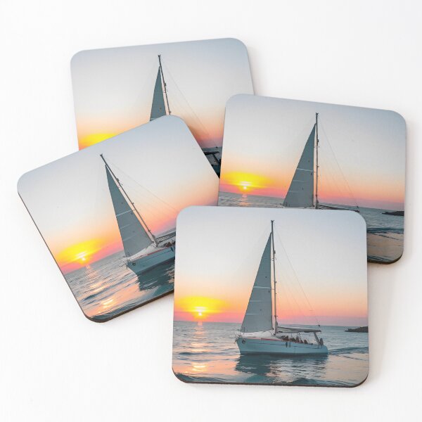 Item preview, Boat in the ocean designed and sold by toonydesigns.