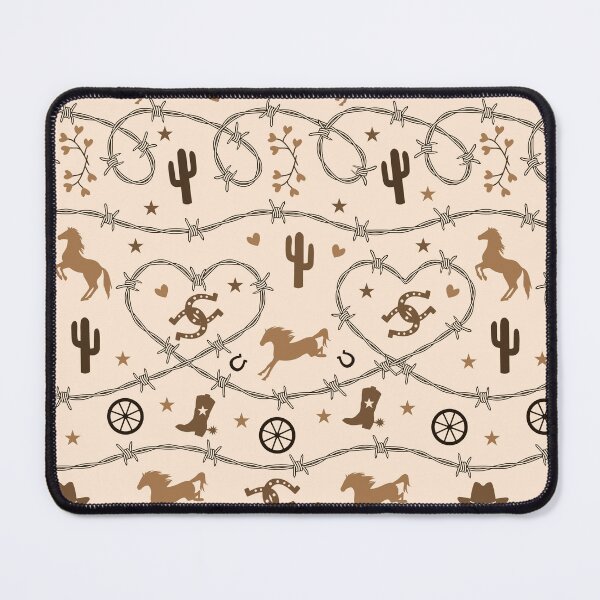 Item preview, Barb Wire Western Hearts Brown designed and sold by VintageStyle.