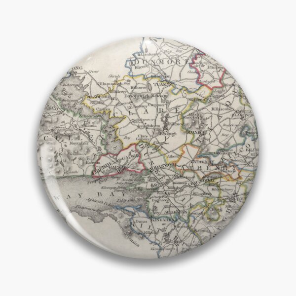 Item preview, Vintage Galway County Ireland Map (1846) Old Connacht Province Region Atlas designed and sold by BravuraMedia.