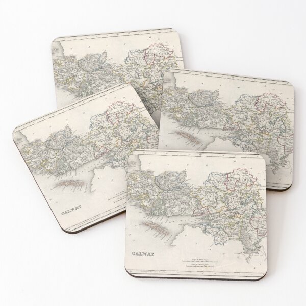 Item preview, Vintage Galway County Ireland Map (1846) Old Connacht Province Region Atlas designed and sold by BravuraMedia.