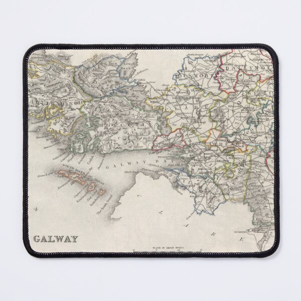 Item preview, Vintage Galway County Ireland Map (1846) Old Connacht Province Region Atlas designed and sold by BravuraMedia.