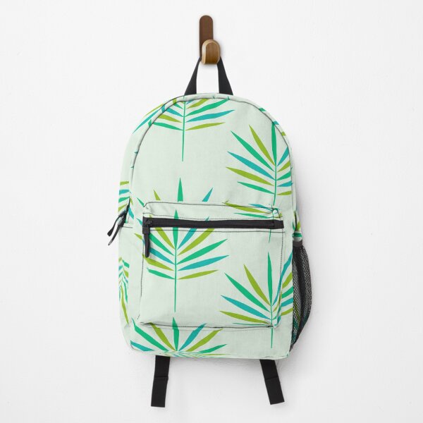Item preview, Geometric Palm Leaves Pattern in Green and teal designed and sold by Yasminepatterns .