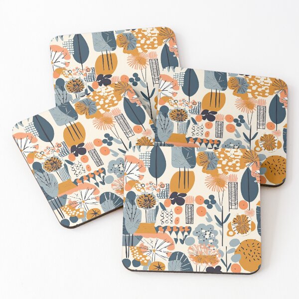 Item preview, Colorful Plants and Flowers Abstract Floral Pattern designed and sold by Wonder Of Light.