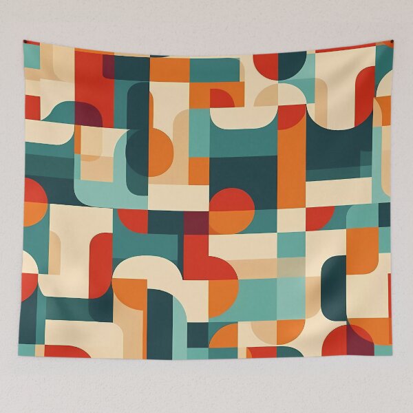 Item preview, Geometric vintage pattern designed and sold by SweetWhiskers.