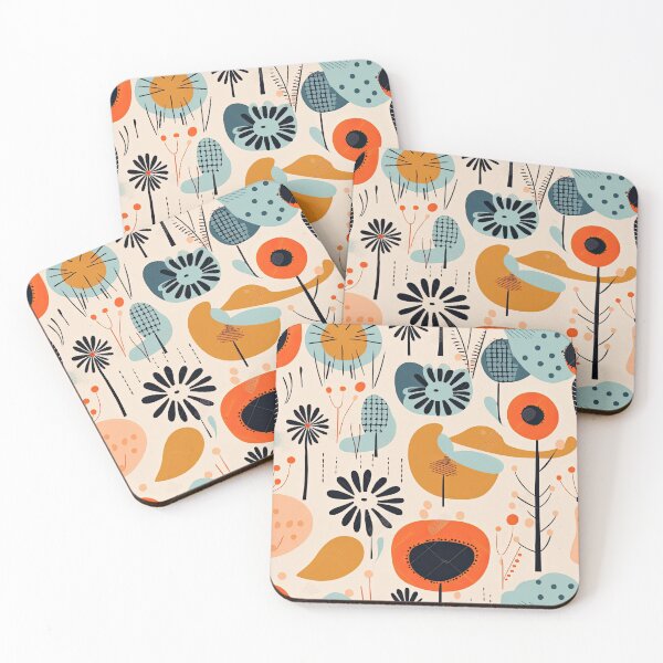 Item preview, Colorful Plants and Flowers Abstract Floral Pattern designed and sold by Wonder Of Light.