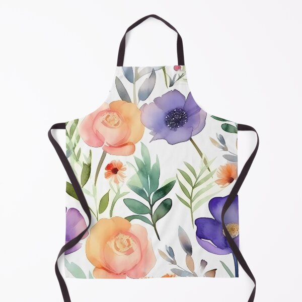 Item preview, Watercolor florals flowers colorful wildflower modern designed and sold by ArtHideaway.